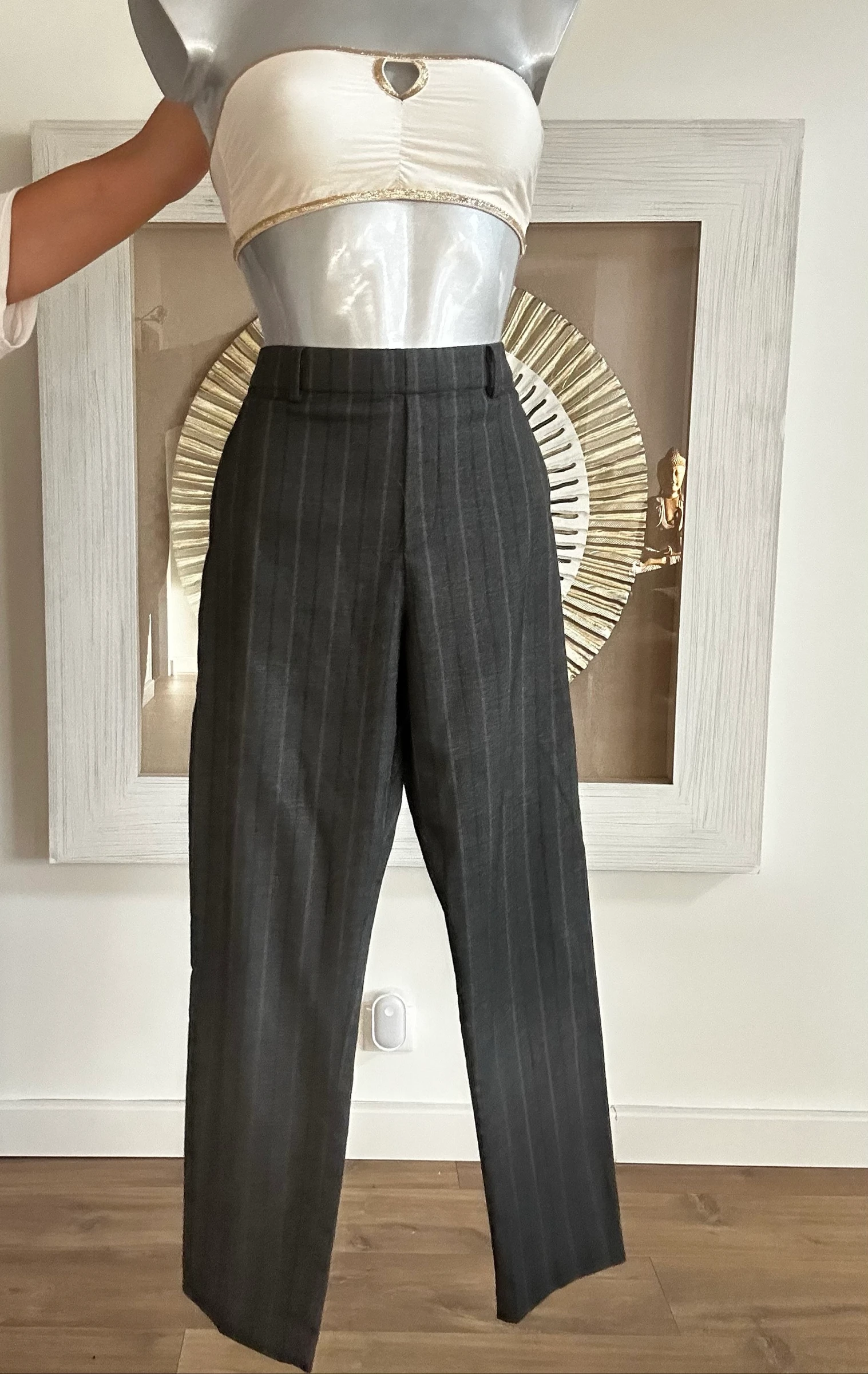 Uniqlo Women's Striped Tailored Trousers Size L – photo 5